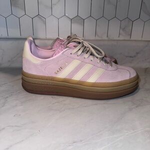 SIZE 8 WOMENS - Adidas Wmns Gazelle Bold 'Clear Pink Gum' JQ7777 NEW
